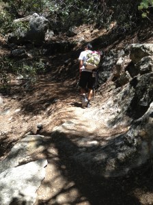 Our daughter wanting to get a better view and leaning to the side